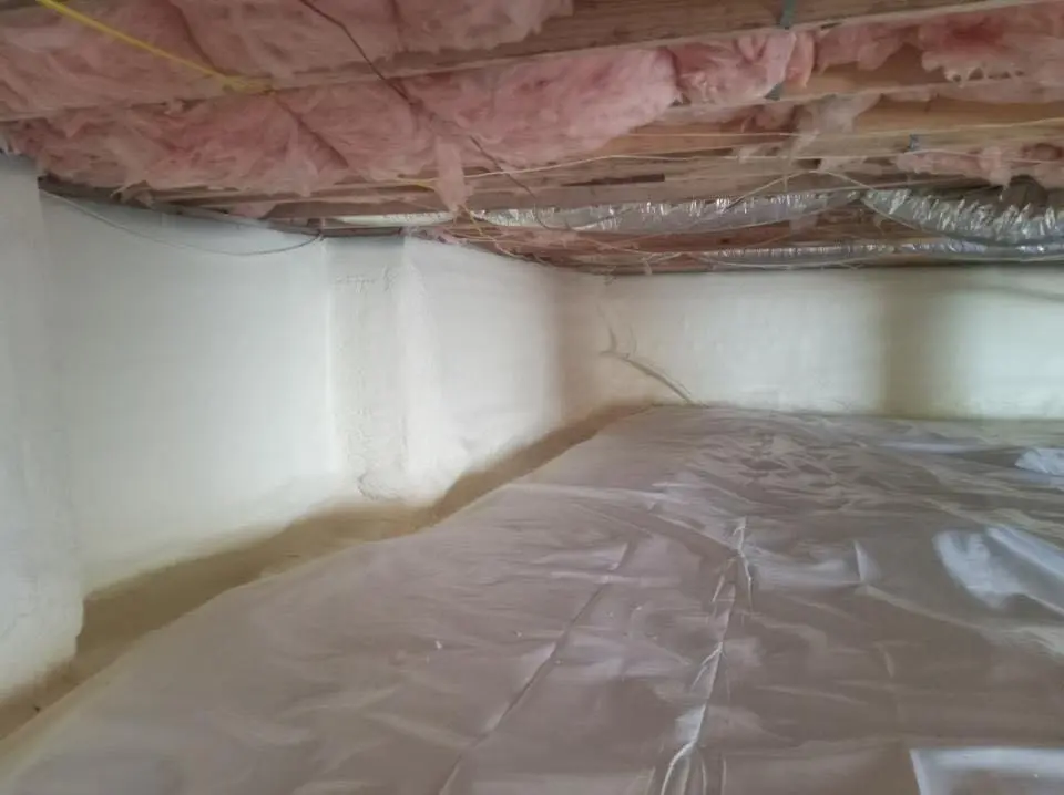 Crawl space encapsulation with closed-cell spray foam for Attic Insulation in Totowa